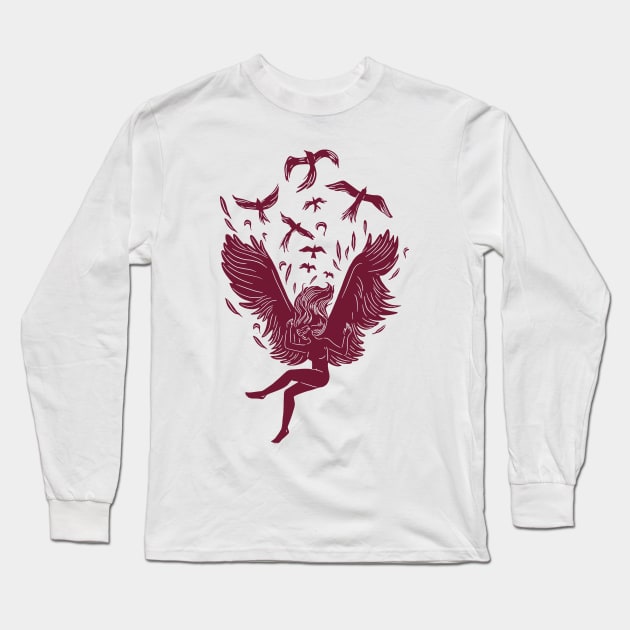 Fallen Angel Long Sleeve T-Shirt by LR_Collections